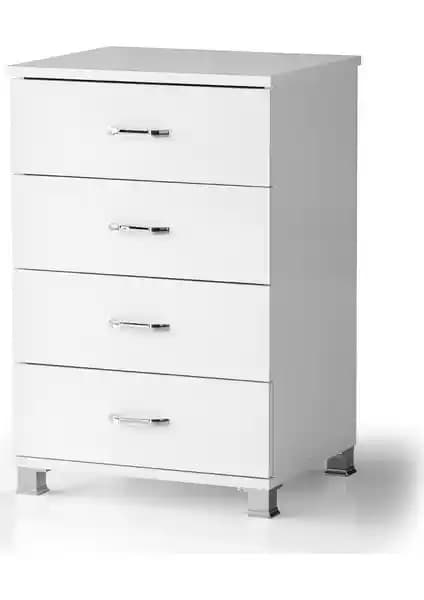 Sivas Gözde Ekonomik 4 Çekmeceli Komodin Şifonyer Yatak Odası için Şık ve Pratik Çözüm