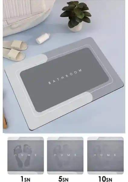 Sogex Çabuk Kuruyan Dikdörtgen Emici Duş Matı Güvenli ve Şık Banyo Aksesuarı