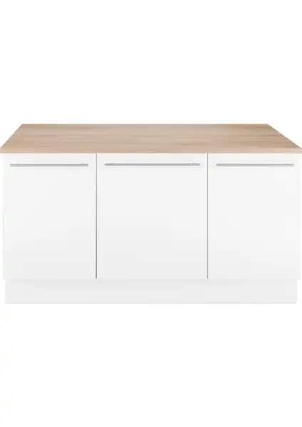 T Designo Katrina Mutfak Adası 150 cm Beyaz Modern ve Fonksiyonel Tasarım