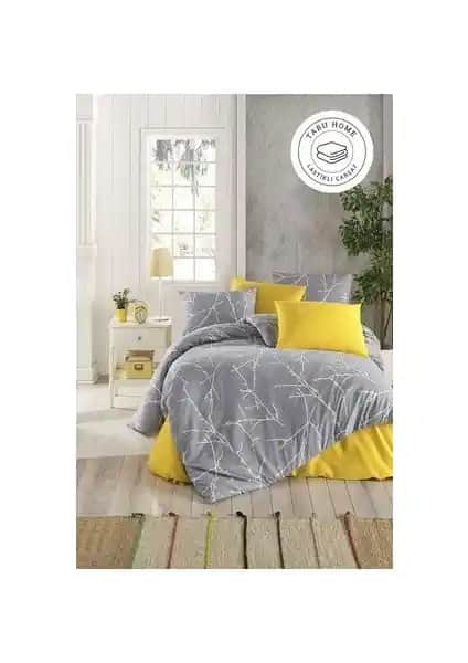 Tabu Home Lastikli Tek Kişilik Nevresim Takımı Modern ve Dayanıklı Tasarım