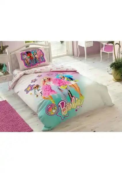 Taç Barbie Extra Lisanslı Çocuk Nevresim Takımı Renkli ve Kullanışlı Tasarım