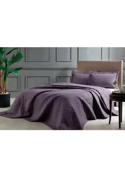 Taç Glory Mürdüm Çift Kişilik Yatak Örtüsü Seti Modern ve Şık Tasarımıyla Odalarınıza Zarafet Katar