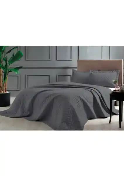 Taç Glory Tek Kişilik Antrasit Yatak Örtüsü Takımı Modern ve Dayanıklı Tasarım