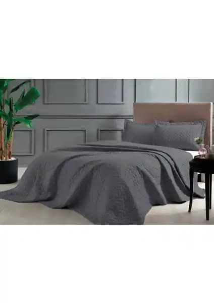 Taç Glory Tek Kişilik Antrasit Yatak Örtüsü Takımı Modern ve Dayanıklı Tasarım