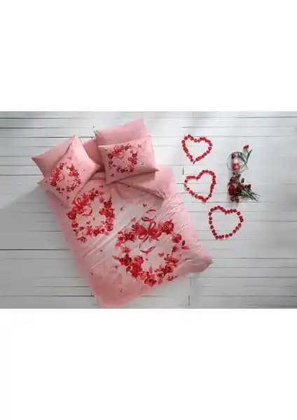 Taç Glow Parlayan Çift Kişilik Nevresim Takımı Rose Pembe Şıklığı ve Konforu Bir Arada