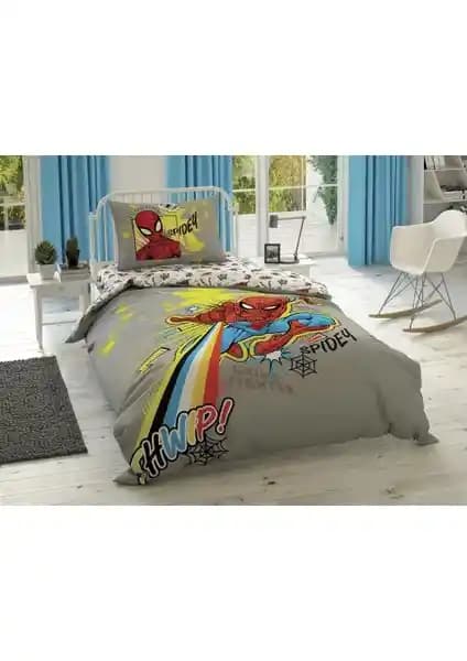Taç Spider-Man Lisanslı Nevresim Takımı Çocuk ve Gençler İçin Renkli ve Konforlu Uyku Çözümü