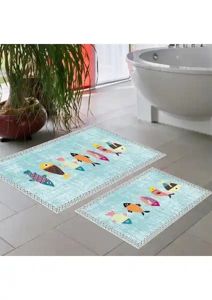 Talia Home Kaymaz Tabanlı Banyo Paspası ve Klozet Takımı — Estetik ve Güvenli Banyo Çözümü
