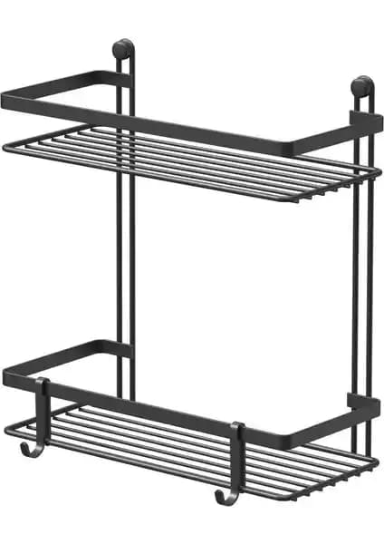 Tekno-tel 2 Katlı Kancalı Banyo Rafı Modern ve Şık Tasarım ile Dayanıklılık Sunar
