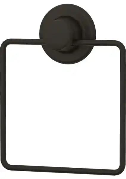 Tekno-tel Vakumlu Kare Havluluk Siyah Modern Banyo Aksesuarı 20 cm yükseklikte şık ve pratik çözüm