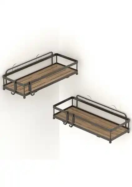 Tekno-tel Yapışkanlı Kancalı Raf 30x12 cm dayanıklı ve şık tasarımıyla çok amaçlı kullanım