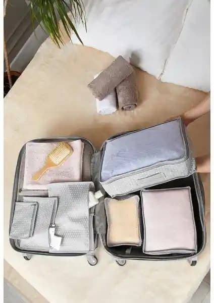 Tengiz Home 6'lı Hurç Seti ile Seyahat ve Ev İçin Pratik Saklama Çözümü