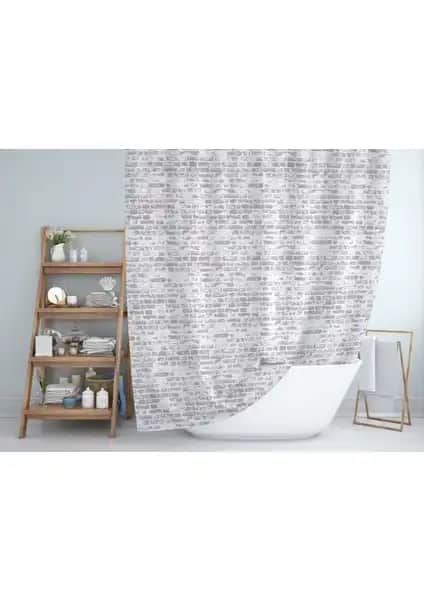 Tropik Home Kahverengi Banyo Perdesi Modern ve Dayanıklı Tasarımıyla Dekorasyonunuza Şıklık Katar