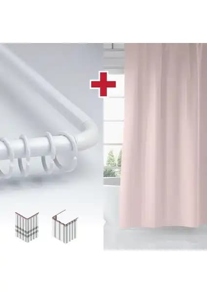 Tropik Home Pembe Banyo Perdesi Modern Tasarım ve Pratik Kullanım İmkanı Sunar