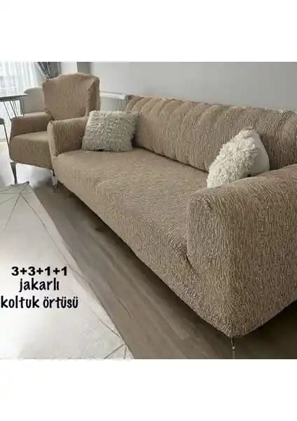 Tuchmall 3+3+1+1 Koltuk Örtüsü Seti Modern ve Dayanıklı Koruma Çözümü