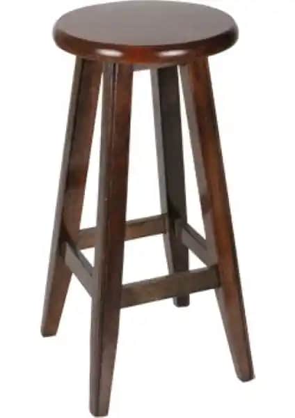 Türkay Ahşap Tabure 45 cm Ceviz Renkli Dayanıklı ve Şık Mobilya Ürünü