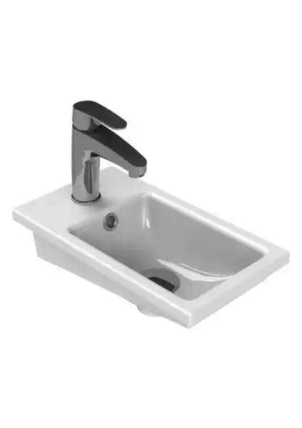 Turkuaz Seramik Cerastyle Mini L Lavabo: Modern Tasarım ve Fonksiyonellik ile Banyo Dekorasyonunu Geliştirin