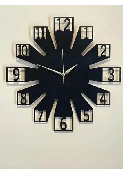 Ümra Lazer Ahşap Dekoratif Duvar Saati: Şık ve Dayanıklı Modern İç Mekan Dekoru