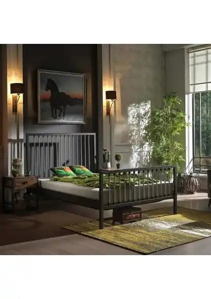 Unimet Breeze Ferforje Metal Karyola Çift Kişilik Modern ve Dayanıklı Tasarım