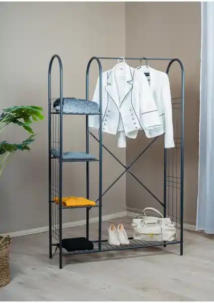 Uyan Ev Ürünleri Elit5-S Metal Portmanto: Modern ve Dayanıklı Giriş Depolama Çözümü