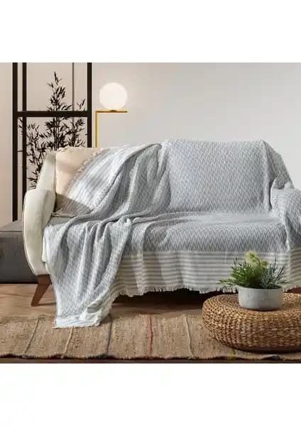 Vagonik Zigzag Natural Keten Koltuk Örtüsü: Şıklık ve Dayanıklılık Sunan Modern Tasarım