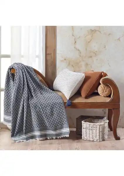 Vagonik Zigzag Pamuklu Koltuk Şalı: Dayanıklı ve Şık Oturma Dekorasyonu Ürünü