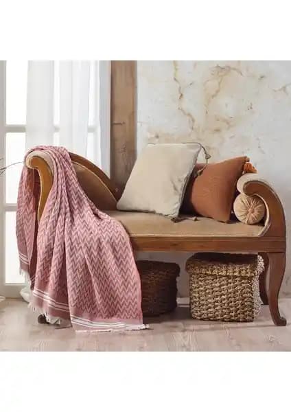 Vagonik Zigzag Pamuklu Koltuk Şalı: Modern ve Şık Ev Dekorasyon Aksesuarı