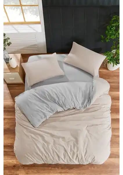 Valezium Bej Gri Tek Kişilik Nevresim Takımı: Şıklık ve Konfor Bir Arada