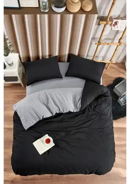 Valezium Siyah Antrasit Tek Kişilik Nevresim Takımı: Modern ve Şık Tasarım