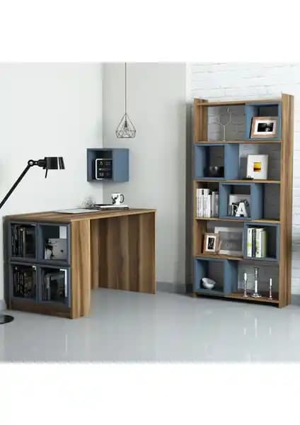Variant Mobilya Box Çalışma Masası ve Kitaplık Takımı: Fonksiyonel ve Estetik Modern Mobilya Seti