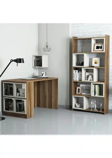 Variant Mobilya Box Çalışma Masası ve Kitaplık Takımı: Modern ve Fonksiyonel Tasarım
