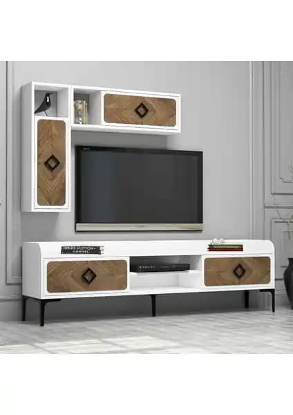 Variant Samba TV Ünitesi Beyaz Modern Tasarım ve Dayanıklılık Özellikleri