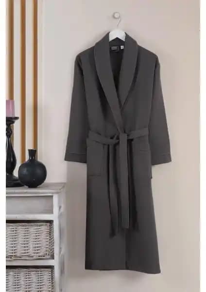 Varol Dama Serisi Şal Yaka Pike Bornoz Sabahlık: Şık ve Konforlu Pamuklu Ev Kıyafeti