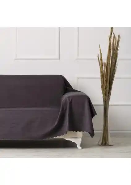 Velerde Home Çok Amaçlı Kül Battal Boy Kollarını Kapatan Çift Taraflı Çekyat Koltuk Örtüsü