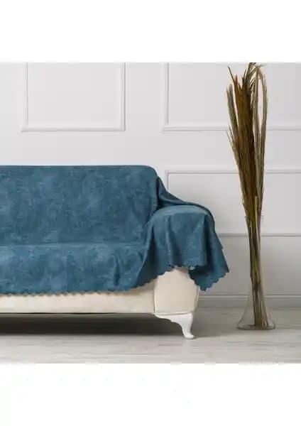 Velerde Home Vessel Turkuaz Battal Boy Çift Taraflı Çekyat Örtüsü: Estetik ve Koruma Çözümü