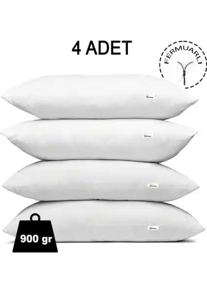 Vionel Home 4 Adet Fermuarlı Antialerjik Yastıklar Konfor ve Sağlık İçin Uygun