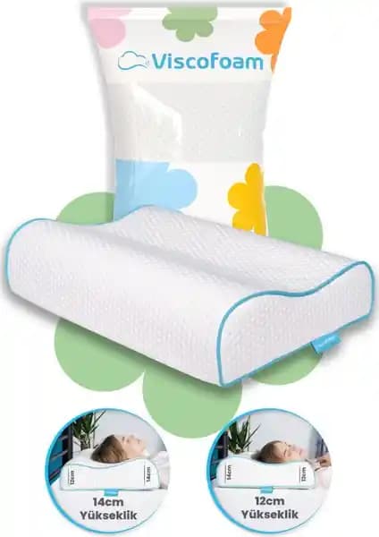Viscofoam Yüksek Boyun Destekli Ortopedik Yastık ile Uykunuzu Geliştirin ve Boyun Sağlığınızı Koruyun