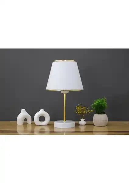 Vivido Abajur Beyaz Gold Safir Modern Aydınlatma, Şıklık ve Fonksiyonelliğin Buluşması