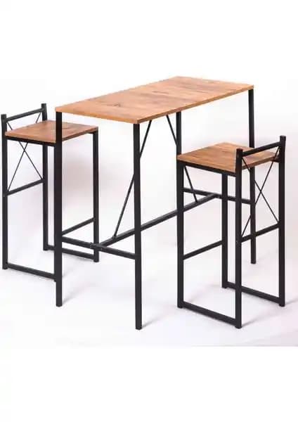 Weblonya 2 Kişilik Modern Bar Masası ve Sandalye Seti, Kompakt ve Şık Tasarım