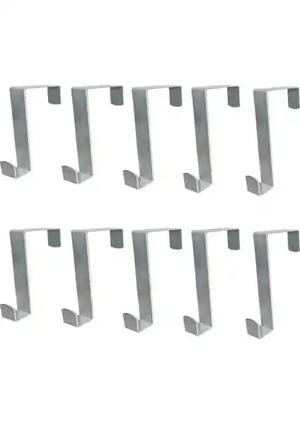Weblonya Kapı Arkası Askılık 10 Adet Metal Askı Seti Pratik ve Şık Organize Çözümü