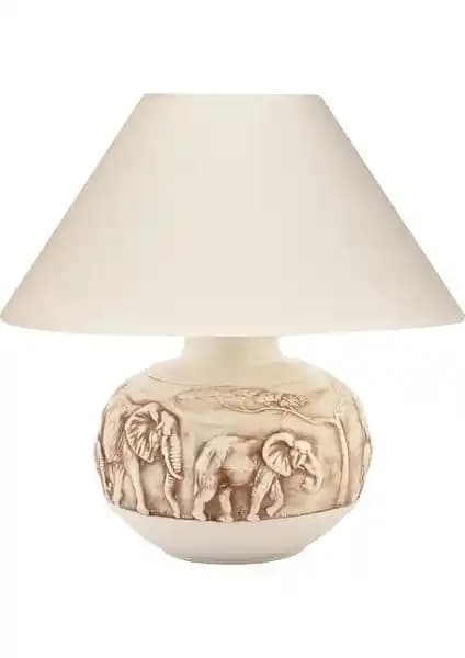 Yalılı Seramik Filli Seramik Krem Abajur: Estetik ve Fonksiyonellik Sunan İç Mekân Aksesuarı