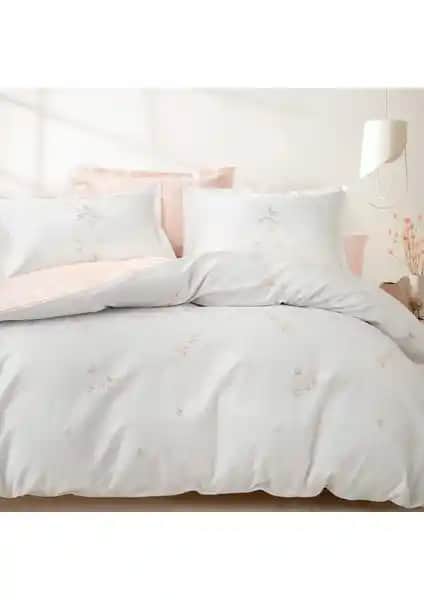 Yataş Bedding Ember Çift Kişilik Pudra Nevresim Takımı Modern ve Şık Tasarım
