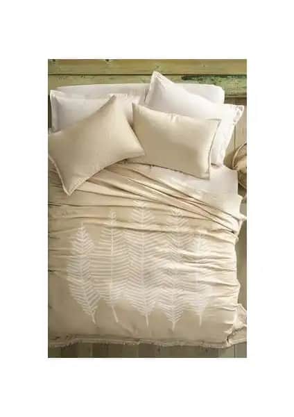 Yataş Bedding Folium Müslin Pike Çift Kişilik Yatak Örtüsü Seti Şıklık ve Konfor Sunar