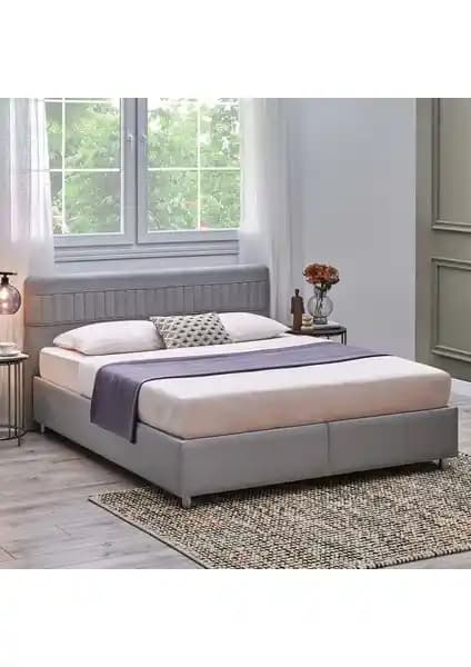 Yataş Bedding Nano Başlık Somni Baza Set Gri Modern ve Fonksiyonel Yatak Odası Çözümü