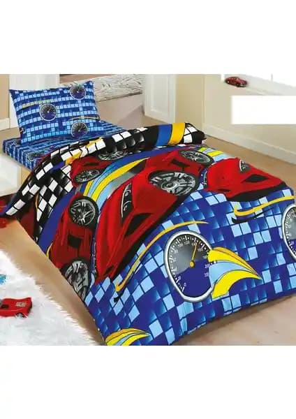 Yeni Nesil Tek Kişilik Lastikli Nevresim Takımı Şimşek Modern Yatak Dekorasyonu İçin