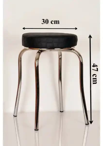 Yılmaz Masacılık Siyah Metal Mutfak Taburesi Dayanıklı ve Şık Tasarım