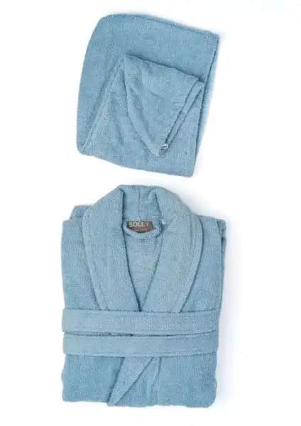 Yüksek Kaliteli %100 Pamuklu Kadın Bornoz Seti Mayda Soley ile Ev Şıklığınız Artar