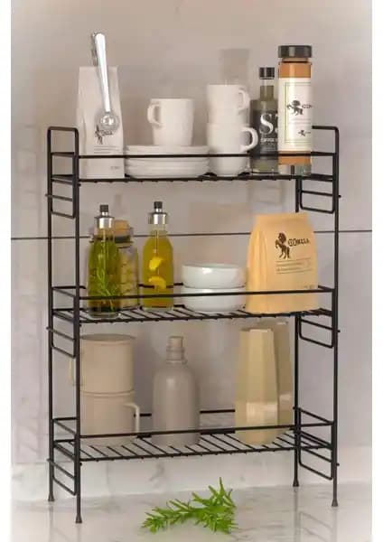 Zabata 3 Katlı Mutfak Rafı Modern ve Çok Amaçlı Tasarımıyla Şık Depolama Çözümü