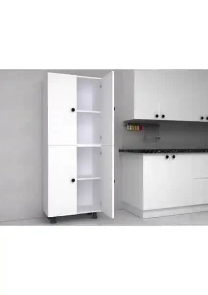 Zerka Concept 4 Raflı Çok Amaçlı Dolap: Modern ve Fonksiyonel Depolama Çözümü