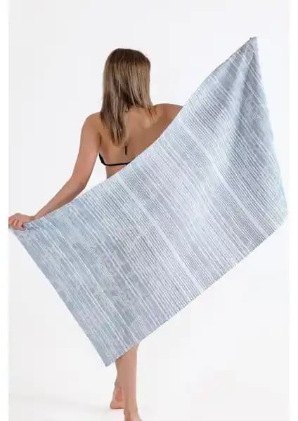 Zeynep Tekstil Marine 75x150 cm Ultra Soft Plaj Havlusu Yüksek Emicilik ve Şık Tasarım