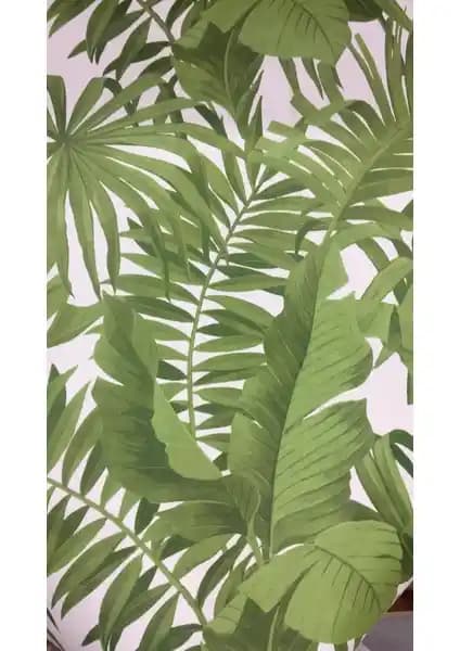 Zümrüt Exclusive Açık Yeşil Tropikal Büyük Yapraklı Duvar Kağıdı ile Modern İç Mekan Dekorasyonu